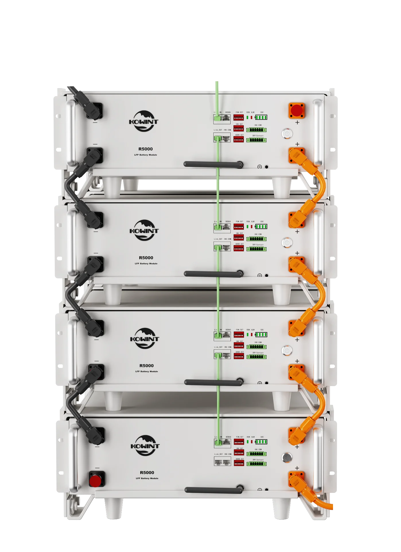 KOWINT Lithium Ion Solar Battery 5kwh 51.2V 100Ah Server Rack Residential grid-tie  warranty 5-10 years Lifepo4 Battery Pack