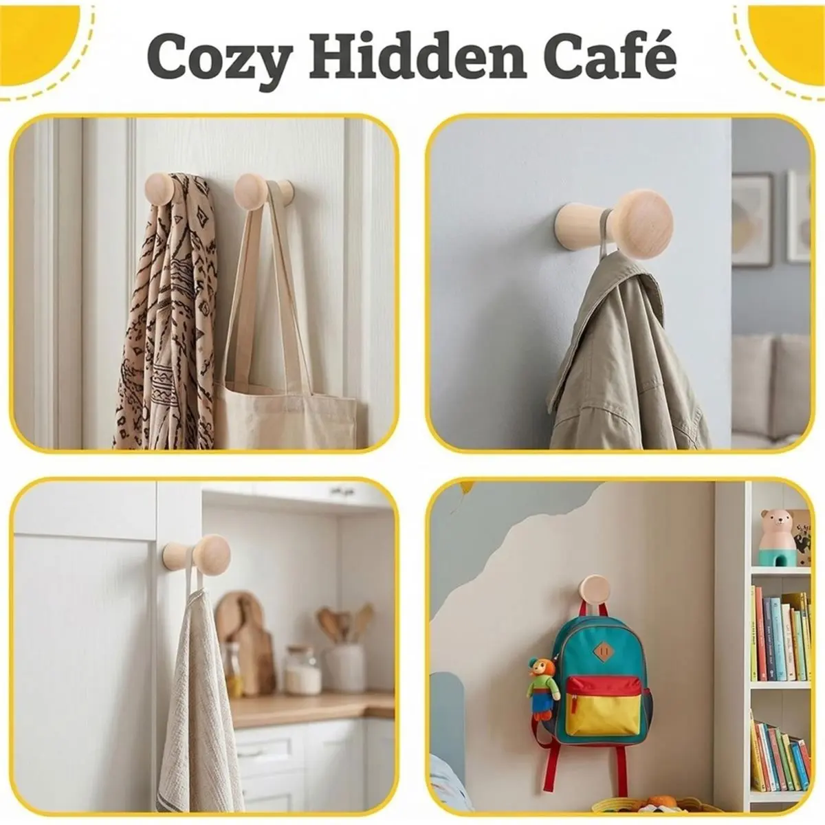 20 Pcs Screw-on Wooden Shaker Pegs for Hanging 3.19 Inch Unfinished Wood Pegs for Shaker Rack Hanging Coat Hat Towel