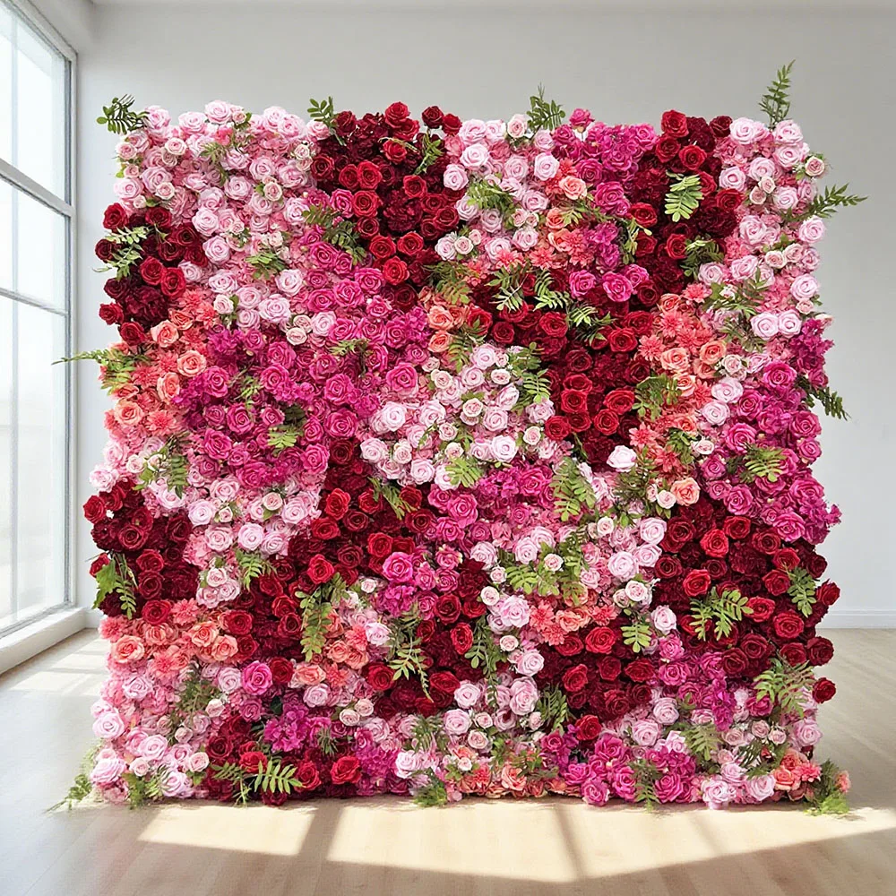 New Arrival Premium Hydrangea Artificial Flower Wall for Modern Wedding Decoration Backdrop