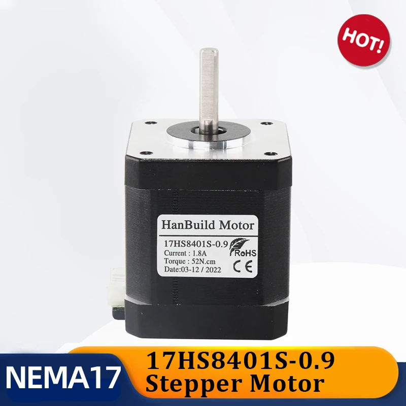 

5PCS17HS8401S 0.9 degree 42 motor 42BYGH 1.7A 52N.CM Nema17 Stepper Motor 0.9 degree for 3D printer accessories