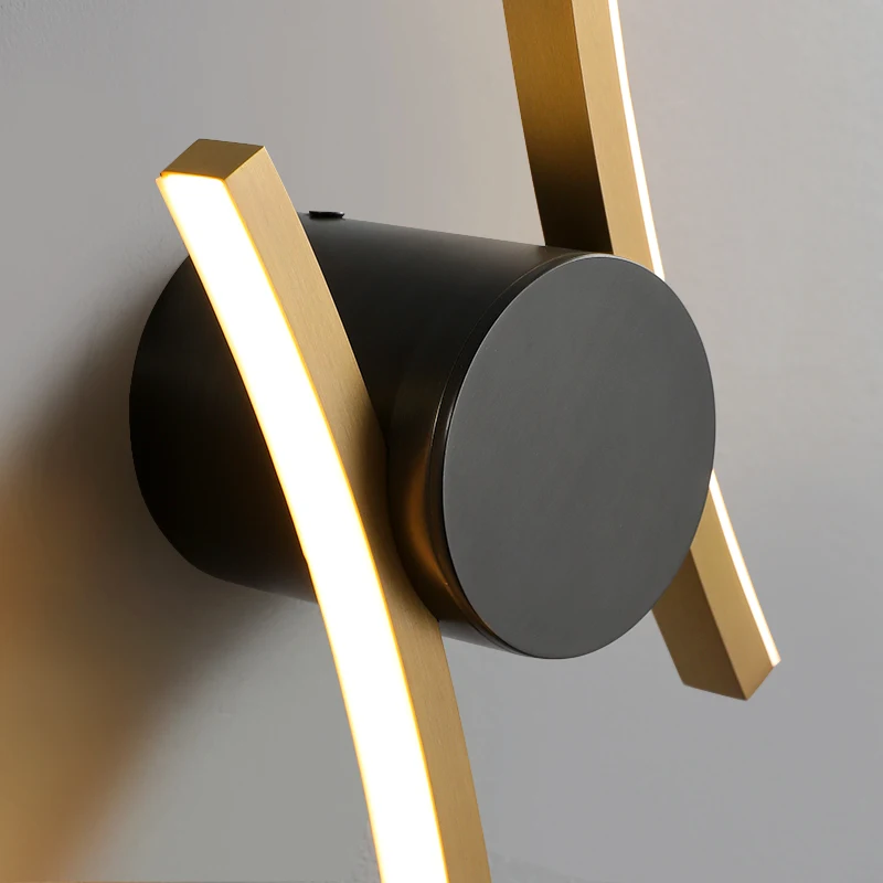 Post-Modern Cobre LED Wall Sconce, Lâmpada de Luxo Minimalista, Alta Qualidade, Lâmpada para Quarto, Foyer, Estudo, Banheiro, Sofá Fundo Decoração