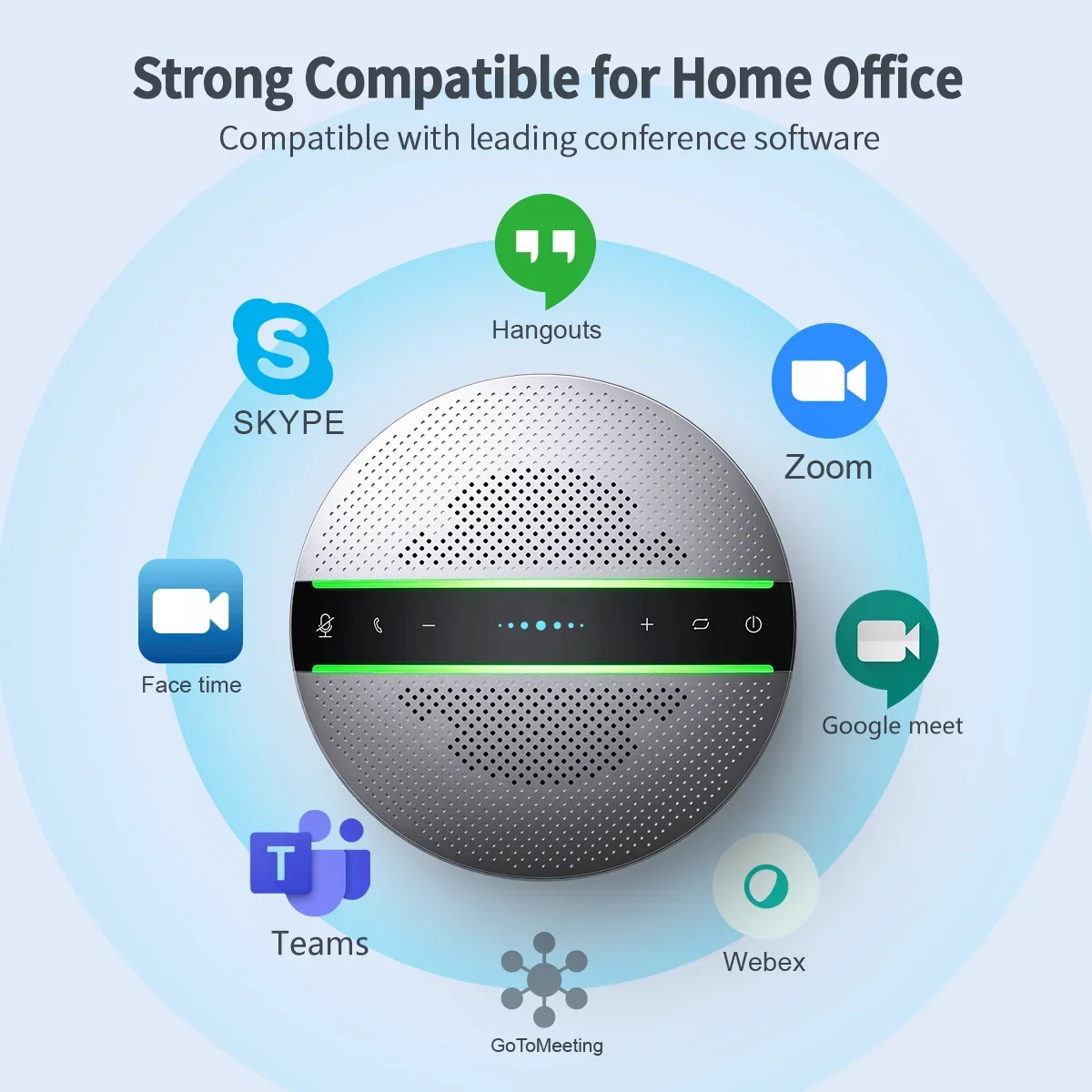 Conference Microphone Speakerphone Desktop Portable Wireless Speaker Meeting Microphone With 360 Degree Pickup/AEC