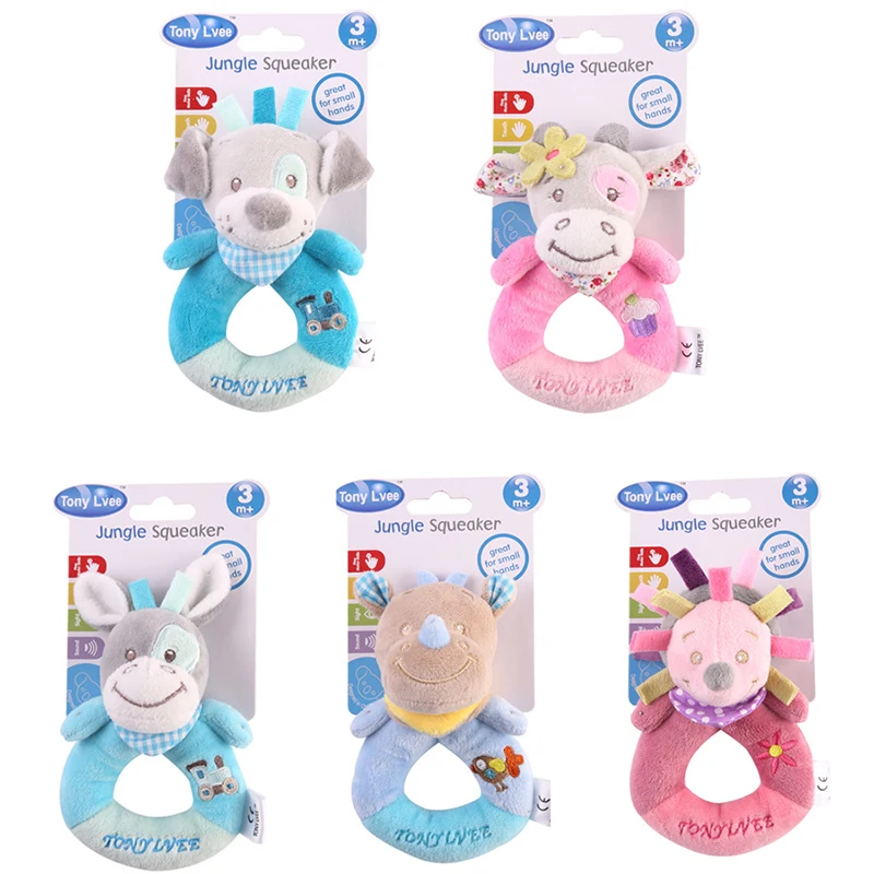 Baby Rattles Toys 0-24 Months Mobile Hanging Bed Stroller Toddler Grab Ability Training Plush Toys for Newborn Boys Girls Gifts