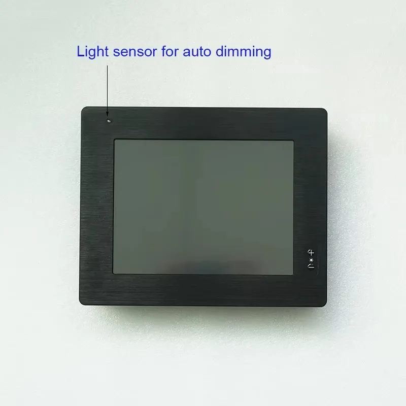 Tela sensível ao toque resistiva de 8 polegadas 1000nits com sensor de luz 12V 24V DC entrada Novo produto