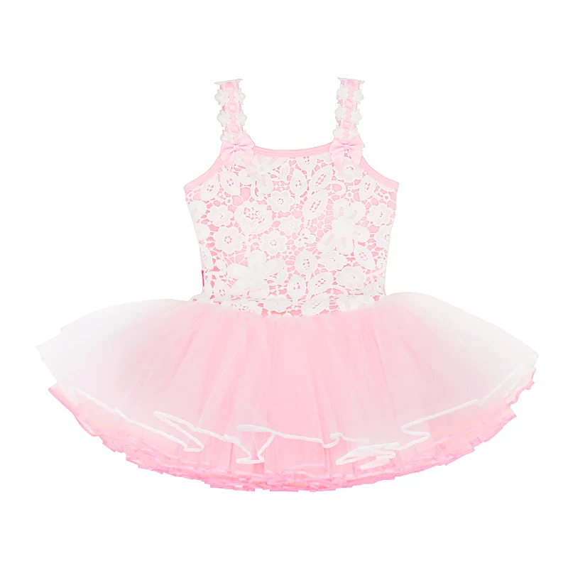 Abito Tutu in pizzo Balle bambini body da ballo professionale abito in Tulle indossare body Tutu di balletto Costume ginnastica body Dress