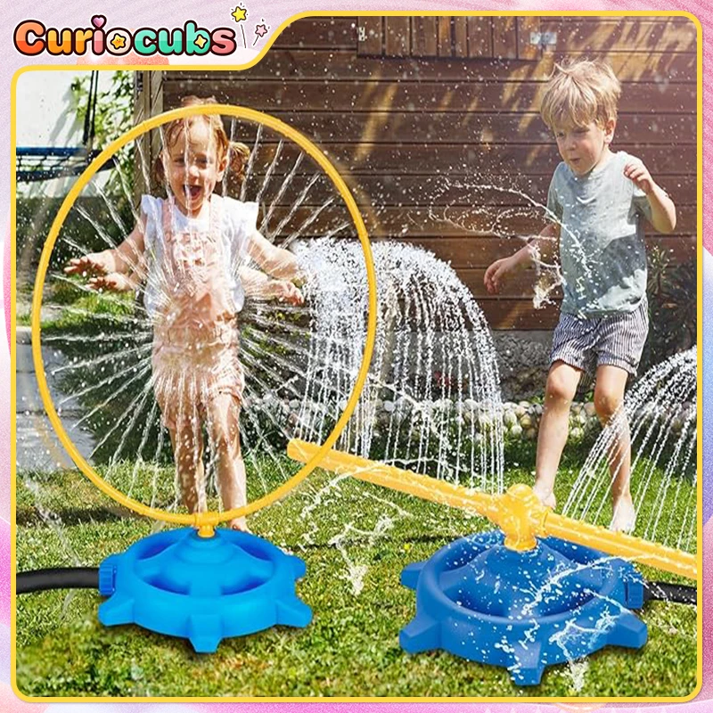360 Rotating Water Sprinkler Toy Outdoor Beach Water Spray Toy Backyard Garden Water Games Yard Splash Sprinkler Baby Bath Toy