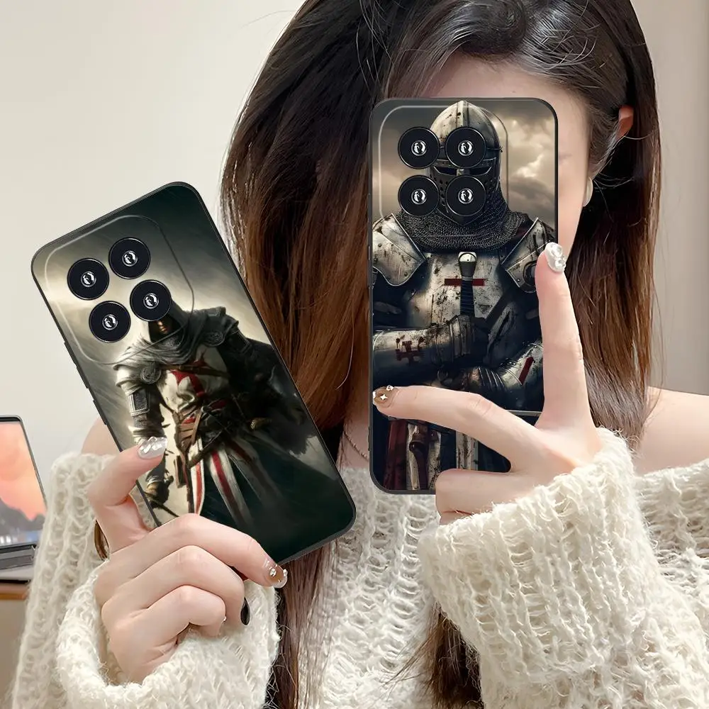 

Templar Knights Mobile Phone Case for Xiaomi 15 14 13 12 Mi 11 T Ultra Lite Pro S X 5G Colorful Printing Cover Luxury Cellphones