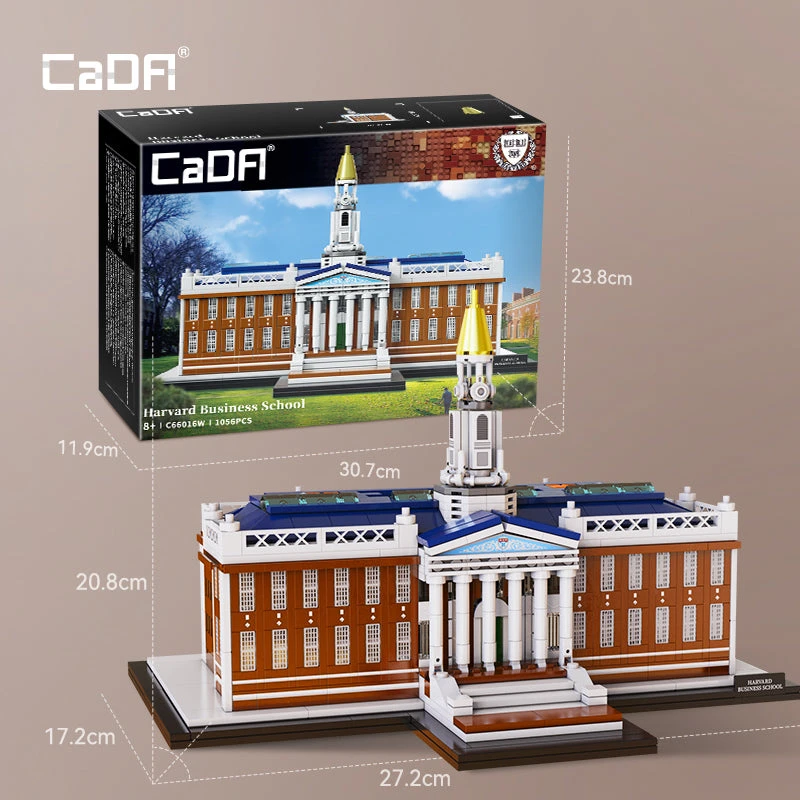 CADA Wereldberoemde architectuur Amerika Harvard University Business School Modelsets Bouwstenen DIY Speelgoed voor kinderen Geschenken