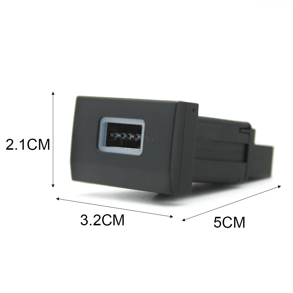 Blue LED Car Charger QC3.0 USB Interface Socket Auto Phone Fast Charging Adapter Button For Volkswagen POLO 2011 2012 2013