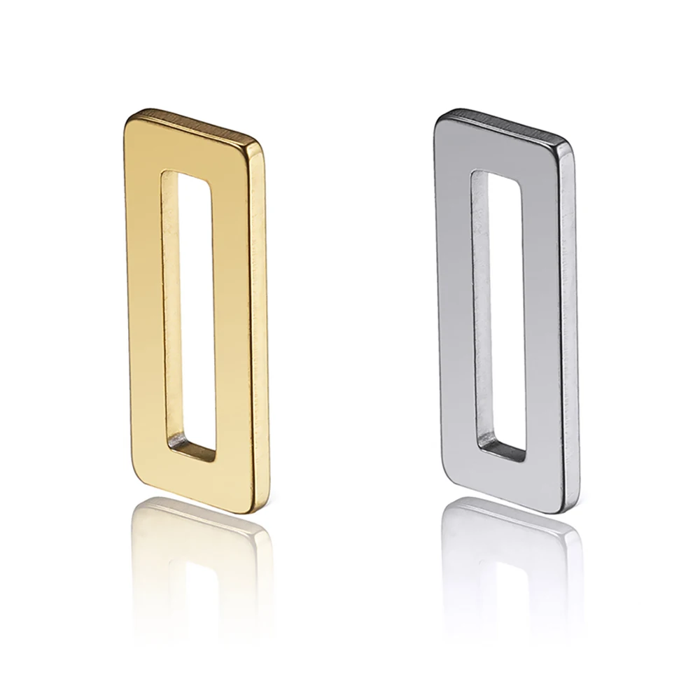 20pcs 20mm Stainless Steel Gold Rectangle Frame Charms Pendants for Earrings Necklace DIY Jewelry Making Accessories Supplies