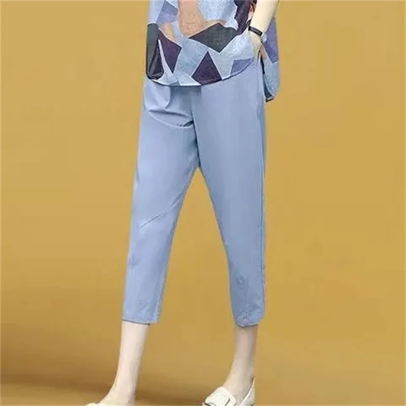 2023 Women\'s Summer New Suit Fashion Cotton Linen Set Age-Reducing Short Leisure Outfit Temperament Pants Female Two-Piece Coat