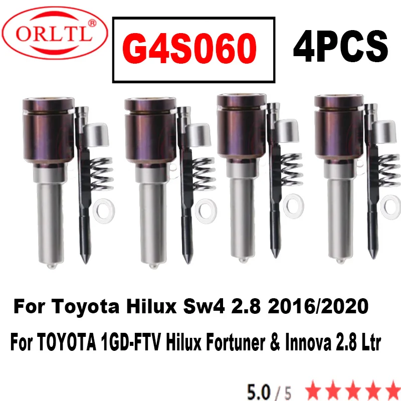 4PCS 23670-0E060 23670-0E070 23670-09460 NEW Piezo Nozzle G4S060 g4s060 For Toyota 1GD Hilux Fortuner Innova 2.8L