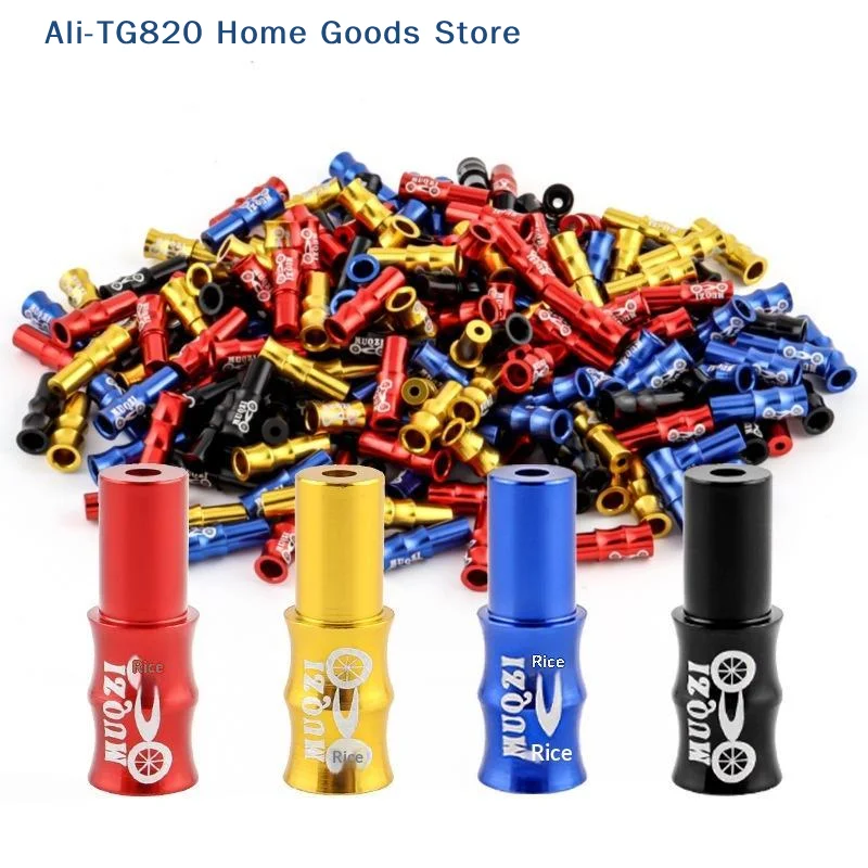 [TG820]10Pcs Bicycle Brake Shift Cable Housing End Caps Aluminum Alloy Protective Cable Ends Line Cap Wire Tube Plugs