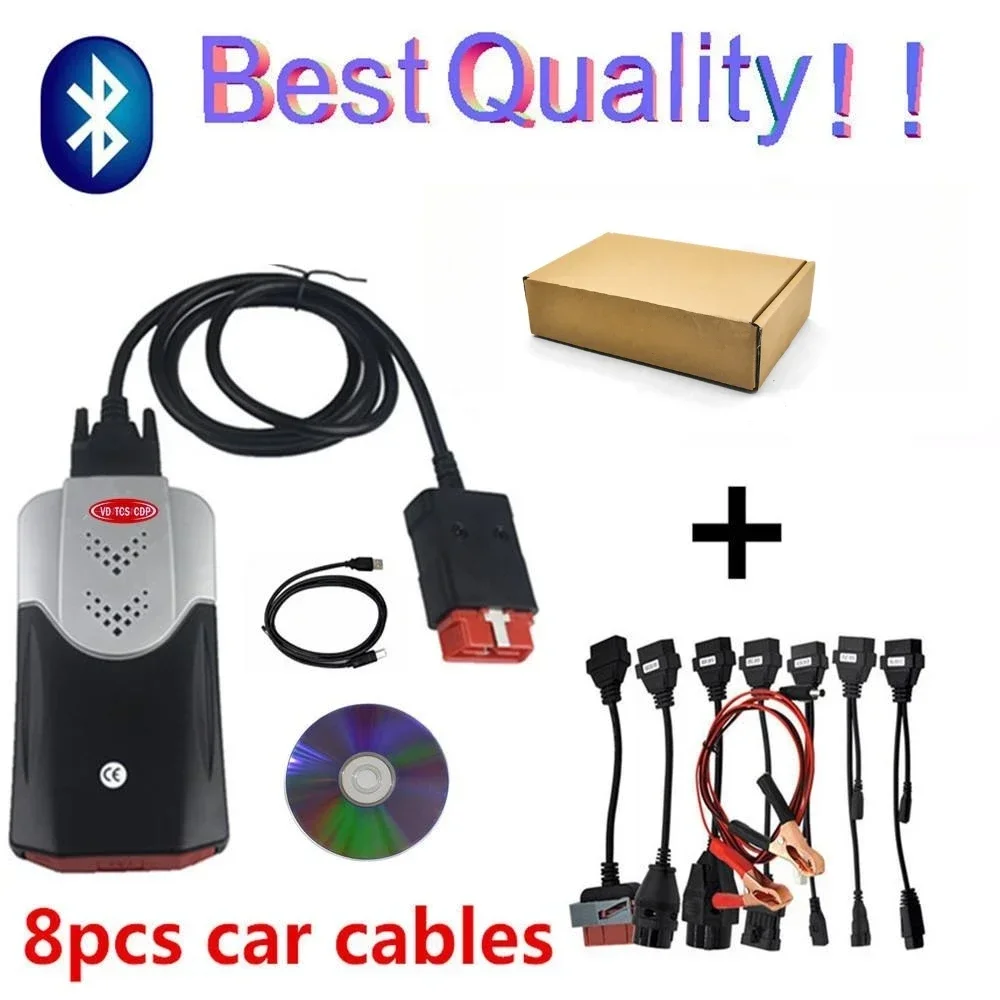 VD TCS CDP Pro 2026 Novo 2021.11 com Keygen para tnesf delphis orpdc VD DS150E CDP Interface de Scanner OBD2 Bluetooth para Carros e Caminhões