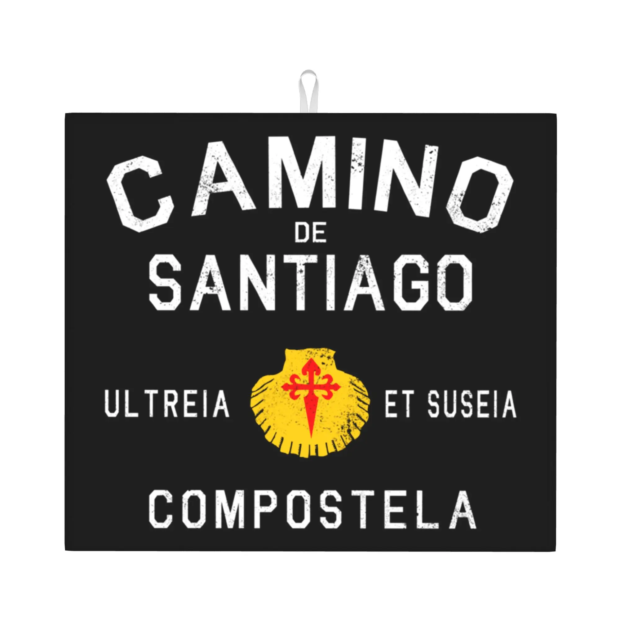 Buen Camino Drying Mat For Kitchen Waterproof Non‑Slip Oil Proof Reusable Camino De Santiago Bathroom Countertop Protector Mat