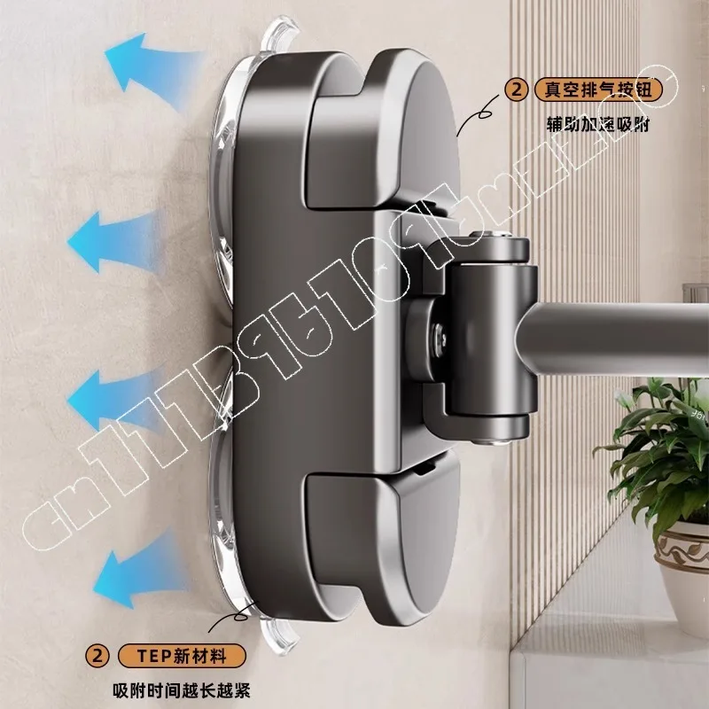 Bathroom Suction Cup with Lamp Cosmetic Mirror Wall Hanging Toilet Telescopic Folding Mirror No Punching Rotatable Magnifying
