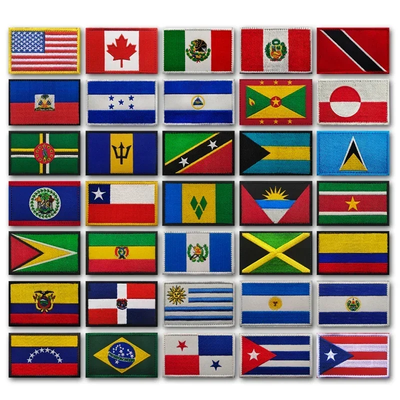 1 шт. 3D США, Канада, Бразилия, Мексика, Чили, Северная и Южная Америка, нашивки с флагом страны, повязка на руку, наклейка на рюкзак, ткань, сделай сам