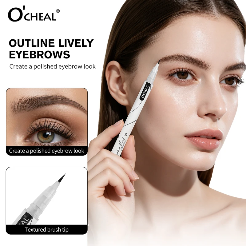 Eyebrow pencil, extremely fine, waterproof, sweatproof, easy to color, no smudging, suitable for novice women and beginners
