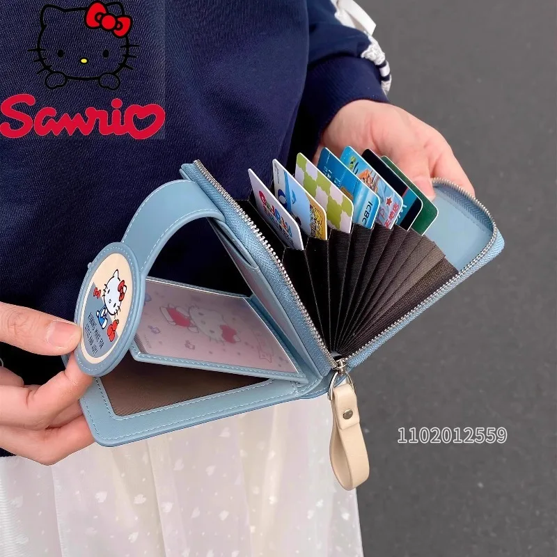  Hello Kitty New Women Card Holder Large Capacity Cartoon ID Holder Cartoon Fashion Luxury Brand Card Holder High Quality