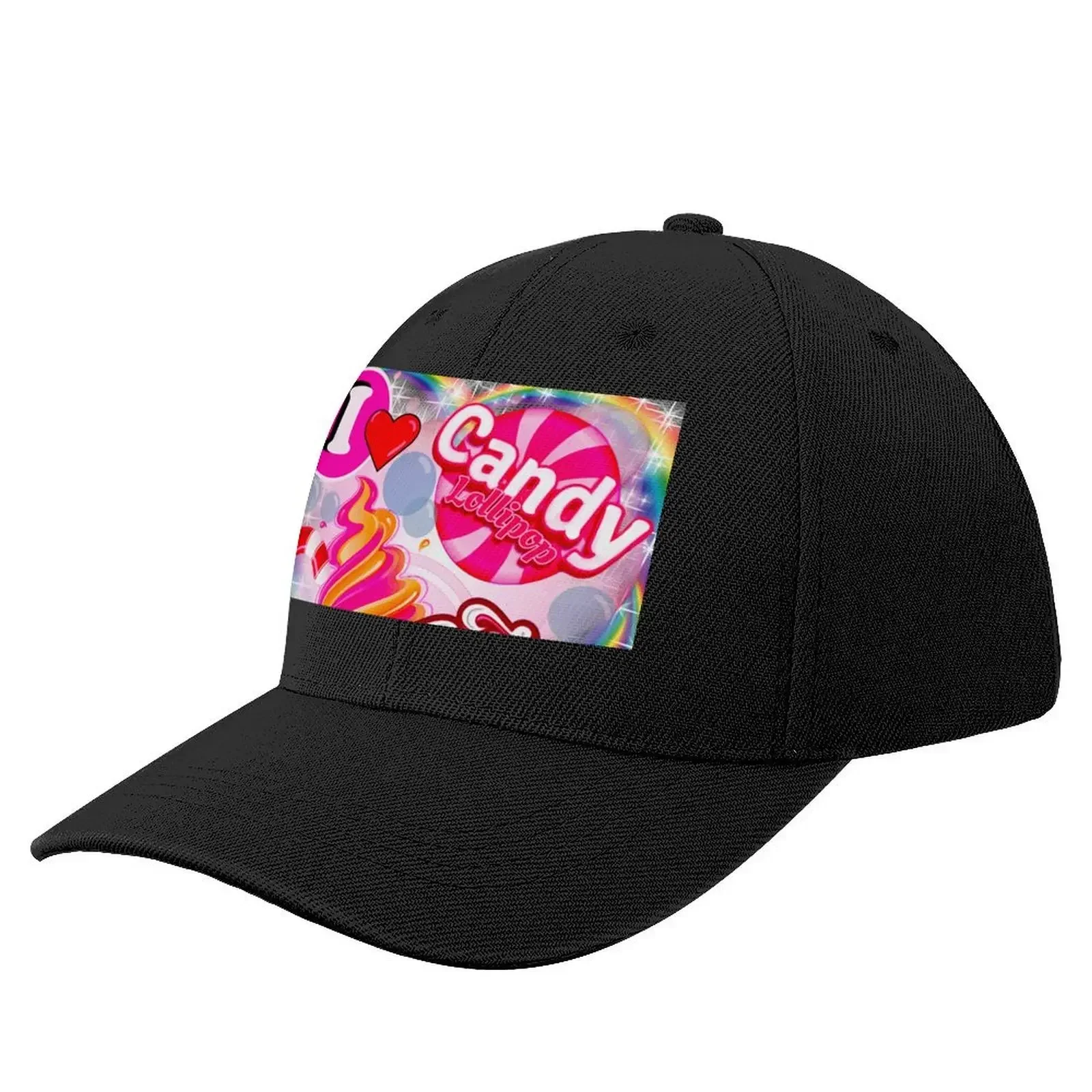 

I Love Candy Lollypop Ice-Cream Baseball Cap Golf Hat Man Beach Outing Gentleman Hat Baseball For Men Women's