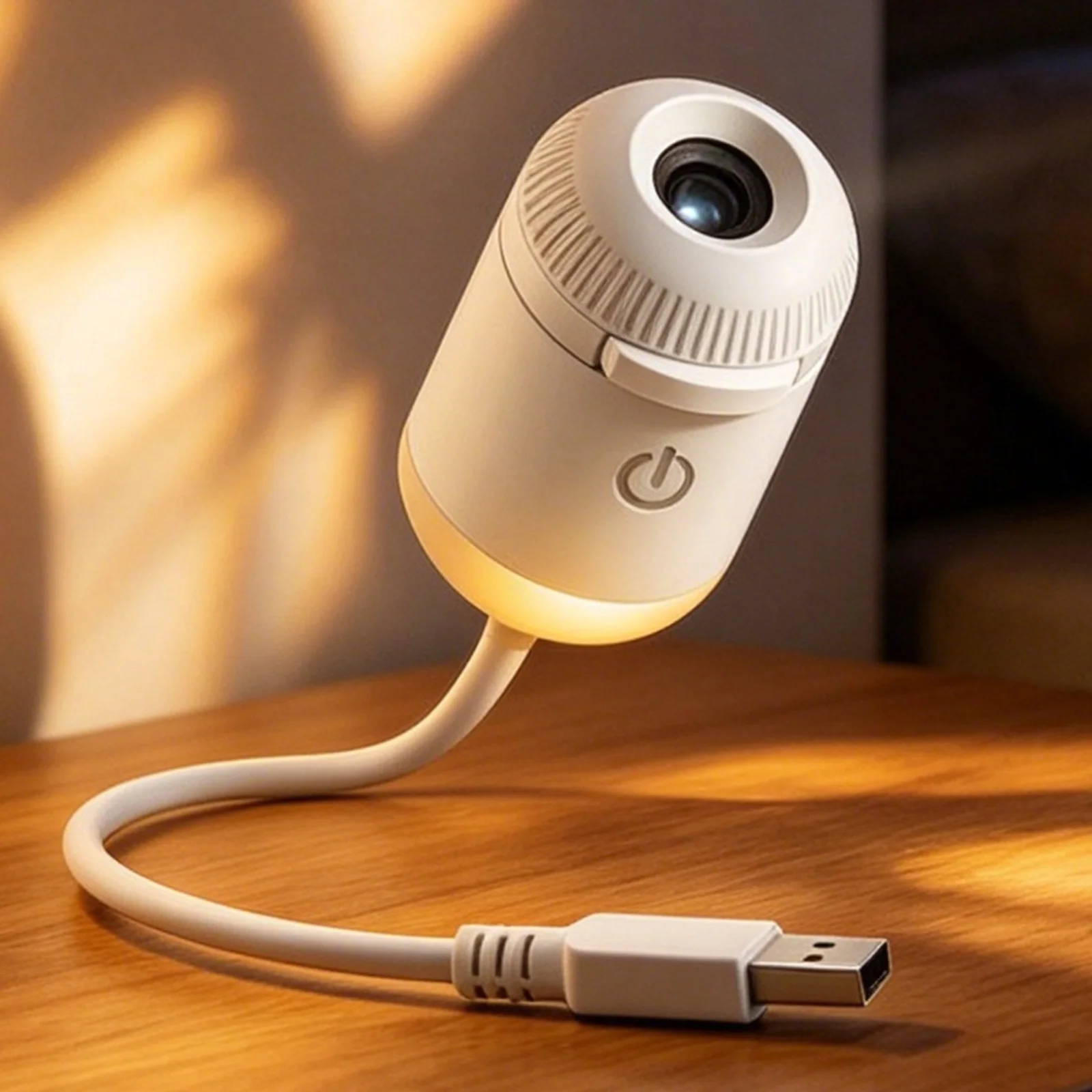 2-in-1 Nebula & Moon Lamp with 360 Degree Rotating Galaxy Night Sky Projection Lamp USB Power for Bedroom and Car Ceiling