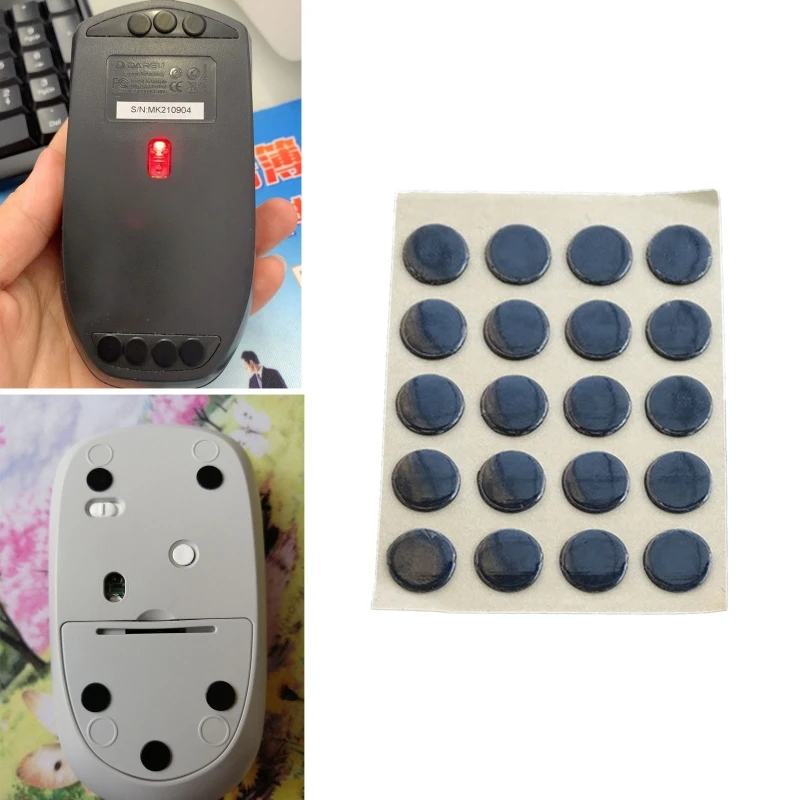 11Set Mouse Skates Glides Feet Pads Mouse Feet Sticker for G1 MX300M100 Mouse Black Edges Mouse Feet L21D