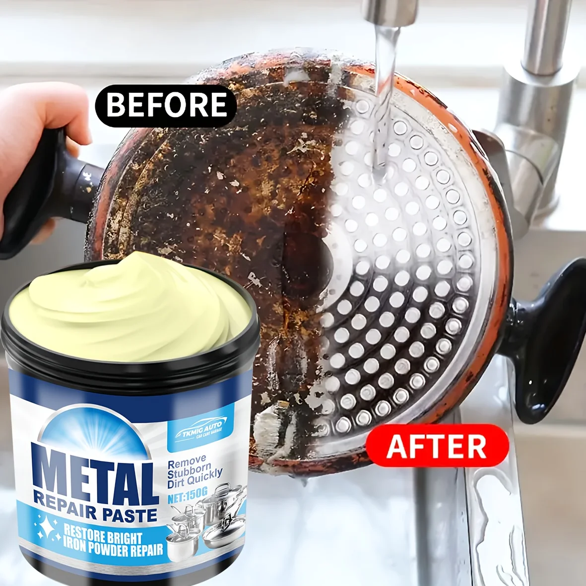 Heavy Oil Cleaning Cream Cookware Remover Pot Bottom Scale Polishing Oven Grease Dirt Cleaning Kitchen Cleaning Paste 150g
