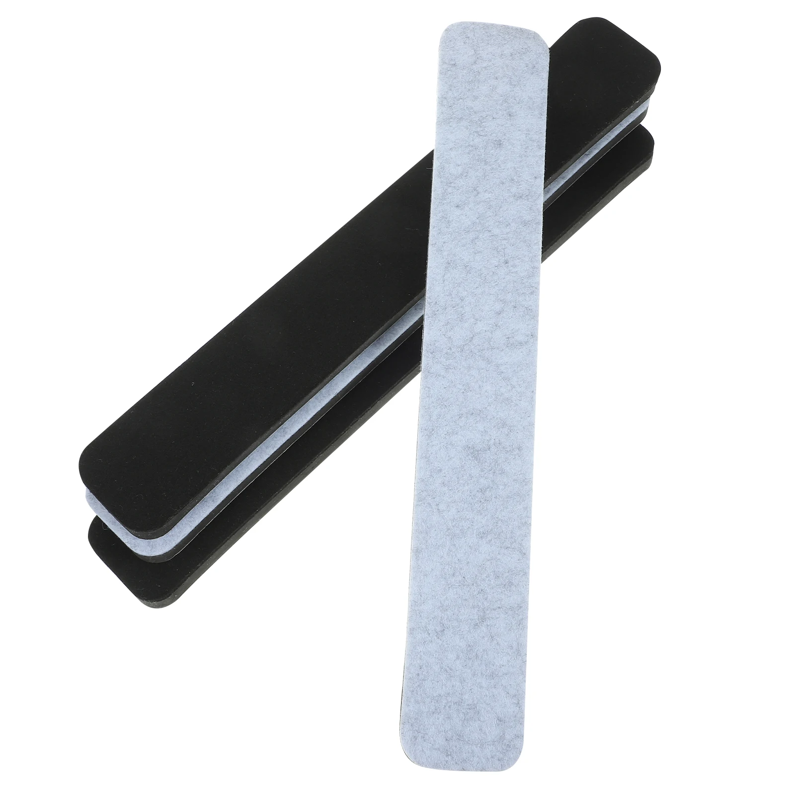 

4pcs Felt Bulletin Boards Memo Strips Wall Stickers Black Light Grey Tiles Home Office Stylish Practical