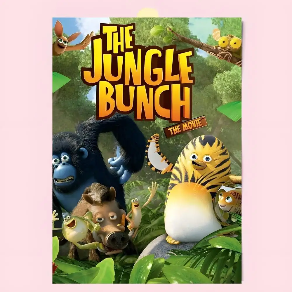 Animal Comedy T-The Jungle Bunch Poster Fashion Art Removable Wall Poster Home Accent for Bedroom & Dorm