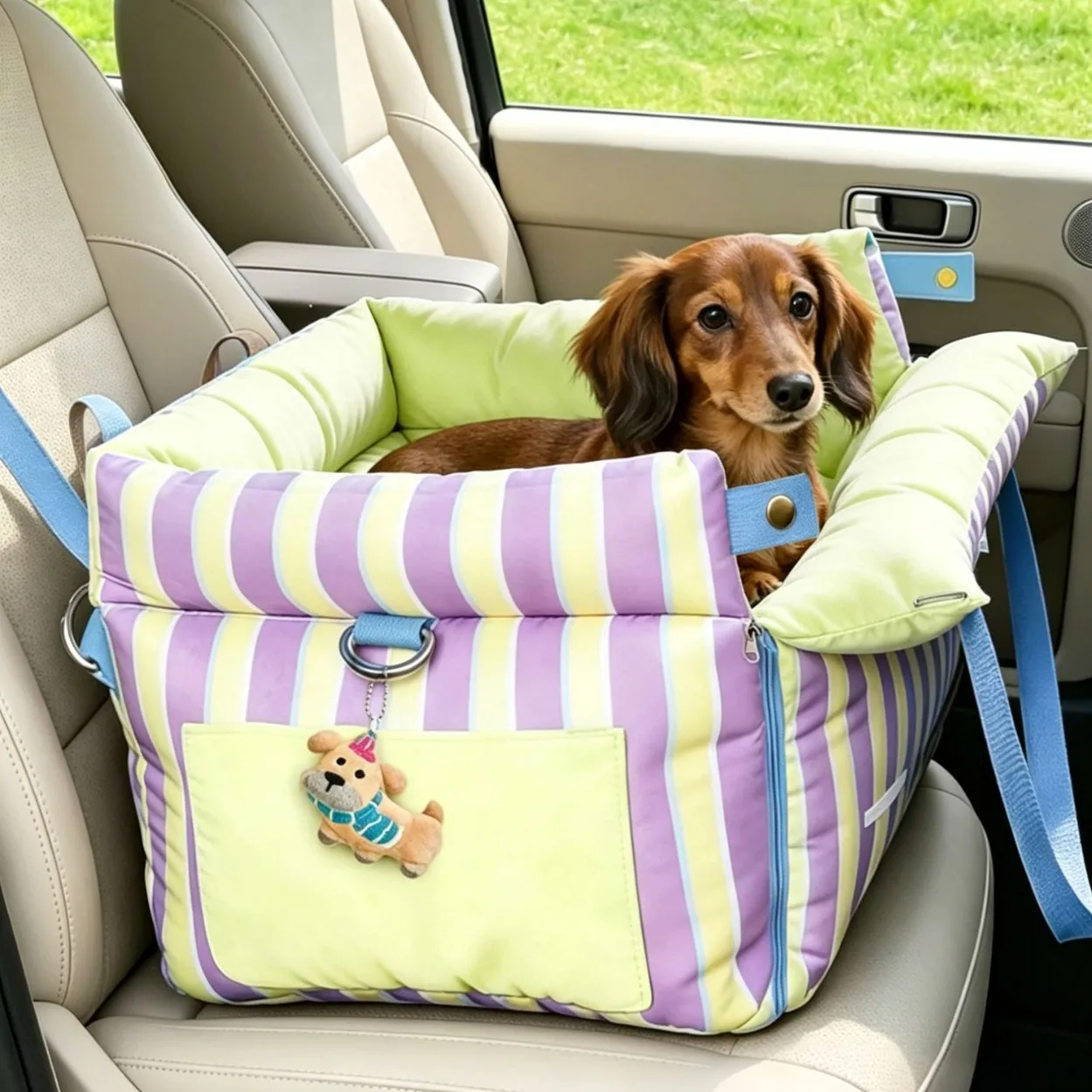 Bolsa de transporte para gatos y perros con asiento de coche - imagen 3