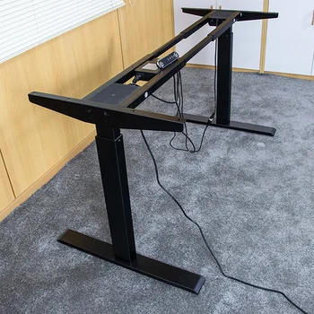 전기 책상 리프팅 브래킷, 더블 모터 지능형 전기 리프팅 테이블, 컴퓨터 사무실 책상용 더블 홀 스위치