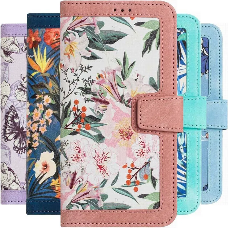 Luxury Flower Case For Samsung Galaxy A04S A05S A13 A14 A15 A34 A35 A52 A53 A54 A55 5G Wallet Card Slot Protect Phone Cover #FDB