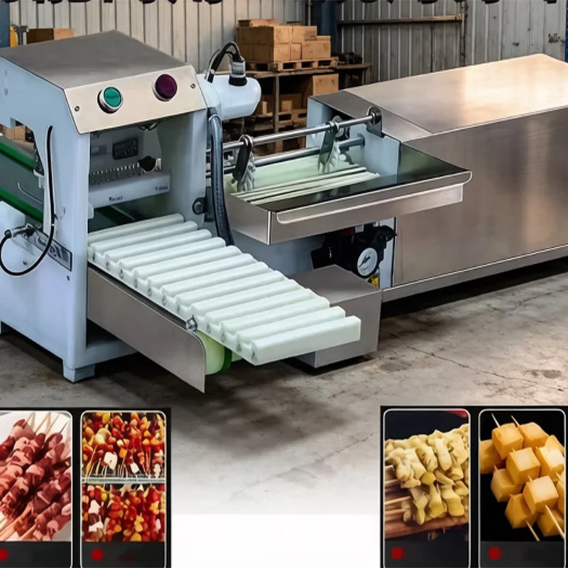 High Quality Chicken Bbq Automatic Manual Satay Meat Kebab Skewer Grill Machine