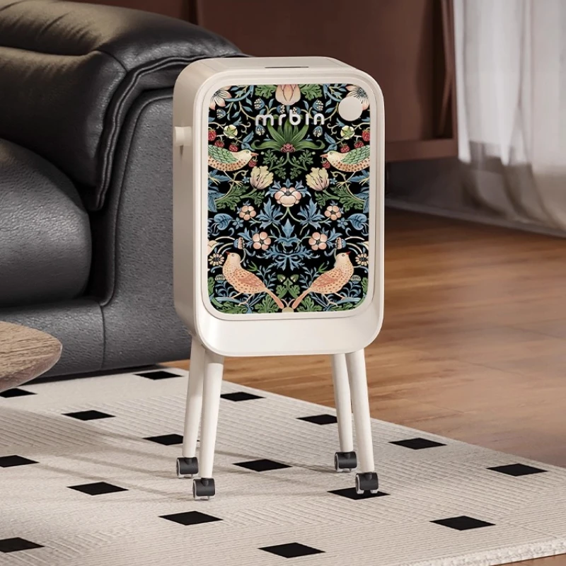 

Умный мусорный бак из нержавеющей стали, мобильная мусорная корзина с крышкой, кухонная и офисная корзина премиум-класса, элегантный домашний декор с сенсорным датчиком