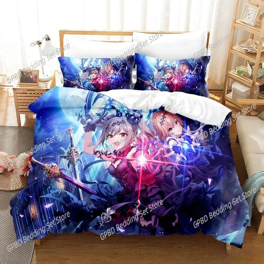 THE iDOLM@STER Cinderella Girls Starlight Stage 3D Bedding Set Duvet Cover Pillowcases Single Twin Full Queen King Home Decor