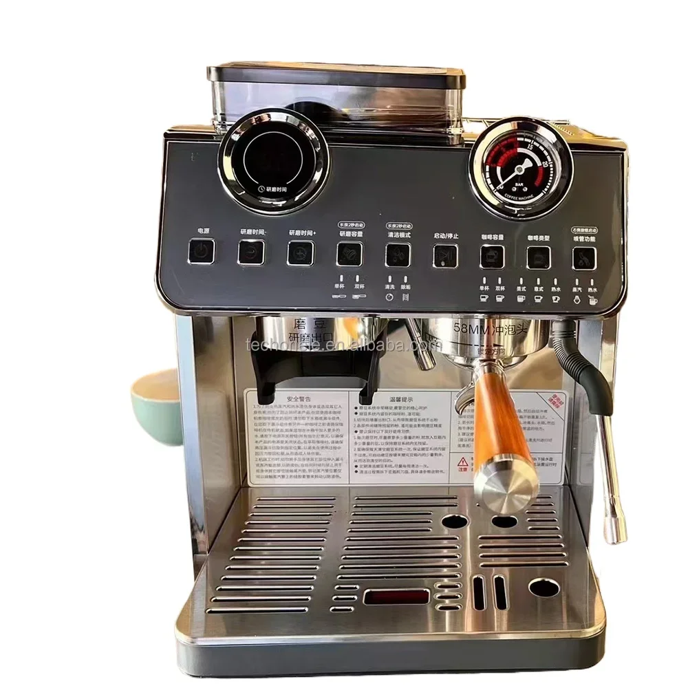 Semi-automatic Espresso Machine with beans grinder Luxury Double boiler Electric Coffee Machine for household and  Hotel