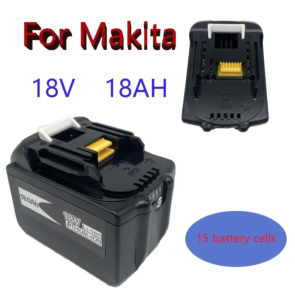 18V 18650 rechargeable lithium-ion battery with 15 cells, suitable for MAKITA BL1860 BL1830 BL1850 LXT400 electric tools