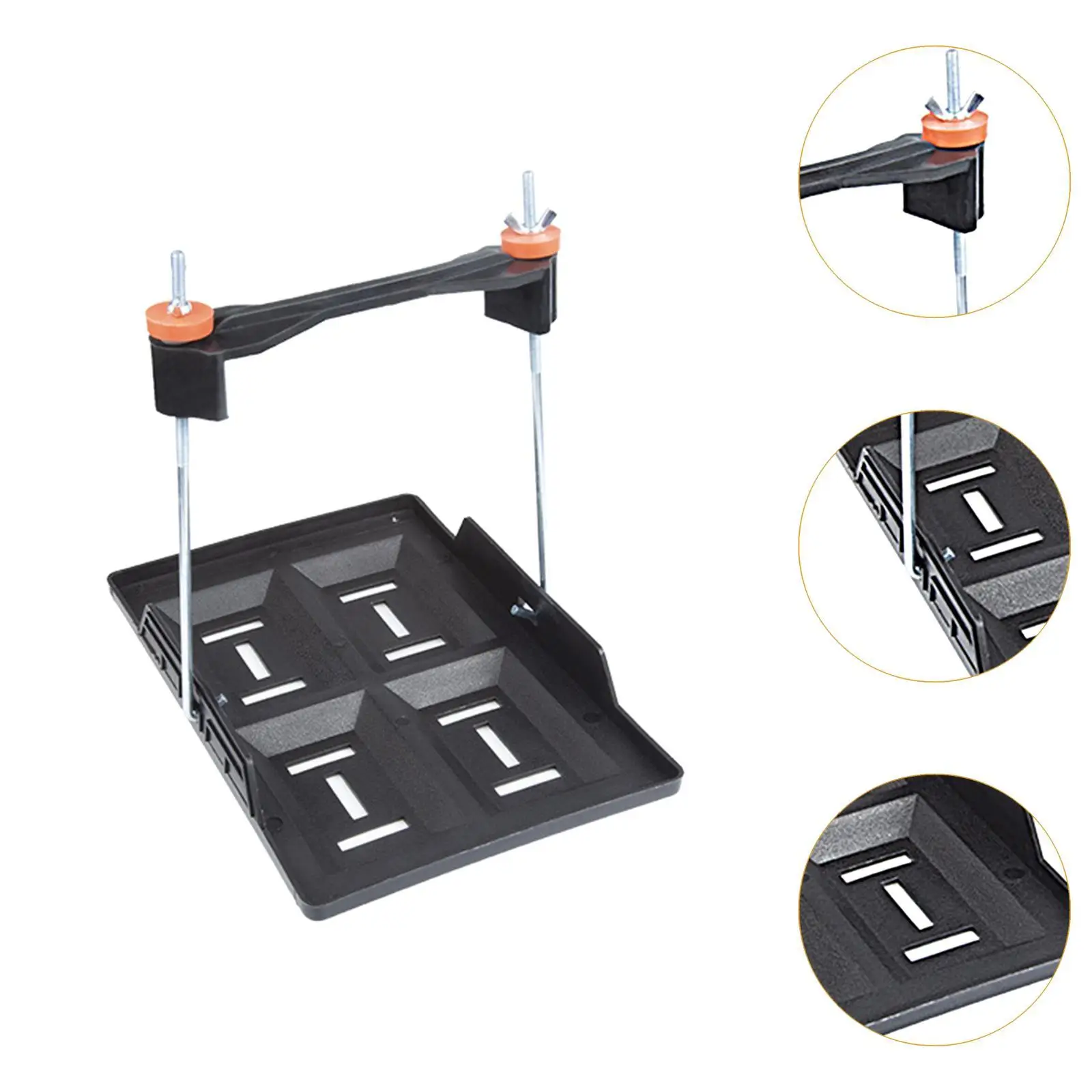 車のバッテリートレイブラケットホールドダウンクランプブラケット凹型スロットデザインバッテリーサポートブラケットマリンカーRvsボート用