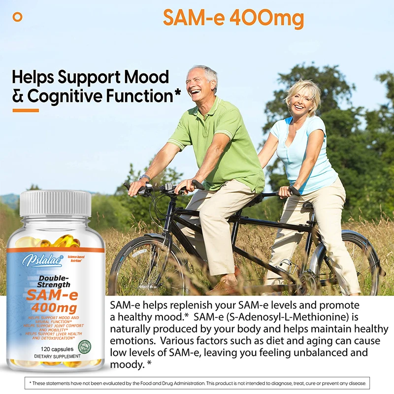 Sam E Vitamin Supplement Brain, Mood Boosts Joint Health and Liver Support - Brain Boost Nootropics and Natural Capsules