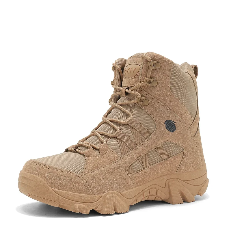 

Hiking Shoes Men High-top Boots Outdoor Anti-slip Thick-soled Tactical Boots Men Casual Durable Breathable Shoes Men