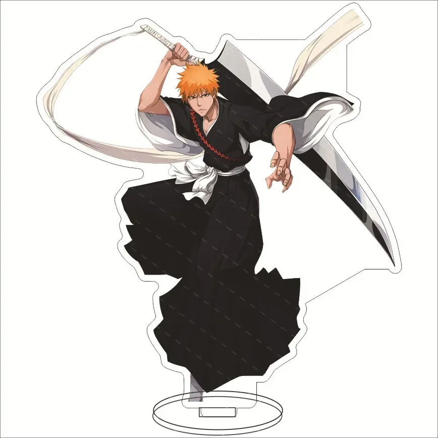 Anime Bleach Acrylic Stand Model Plate Kurosaki Ichigo Kuchiki Rukia Hitsugaya Toshiro Cartoon Figures Standing Sign Holder Gift