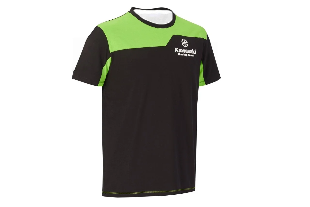 

Kawasaki мотоциклетная гоночная команда для мужчин и женщин футболка с круглым вырезом зеленый и черный уличный стиль свободные мотобонаты винтажные топы для мотокросса