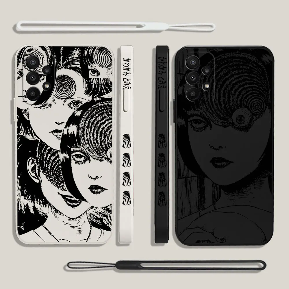 Junji Ito Terror Horror Phone Case For Xiaomi Mi CC9 13 12 12T 11 11T Ultra 10 10T 9 9T 9SE 8 Pro Lite 5G Cover With Hand Strap