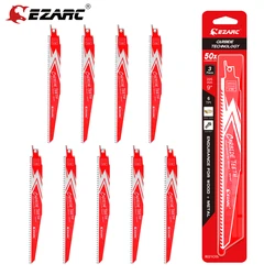 EZARC 3/6/9PCS Carbide Reciprocating Saw Blade R656HM & R956HM Endurance for Hard Wood and Metal Demolition 6TPI, 3pcs/Pack