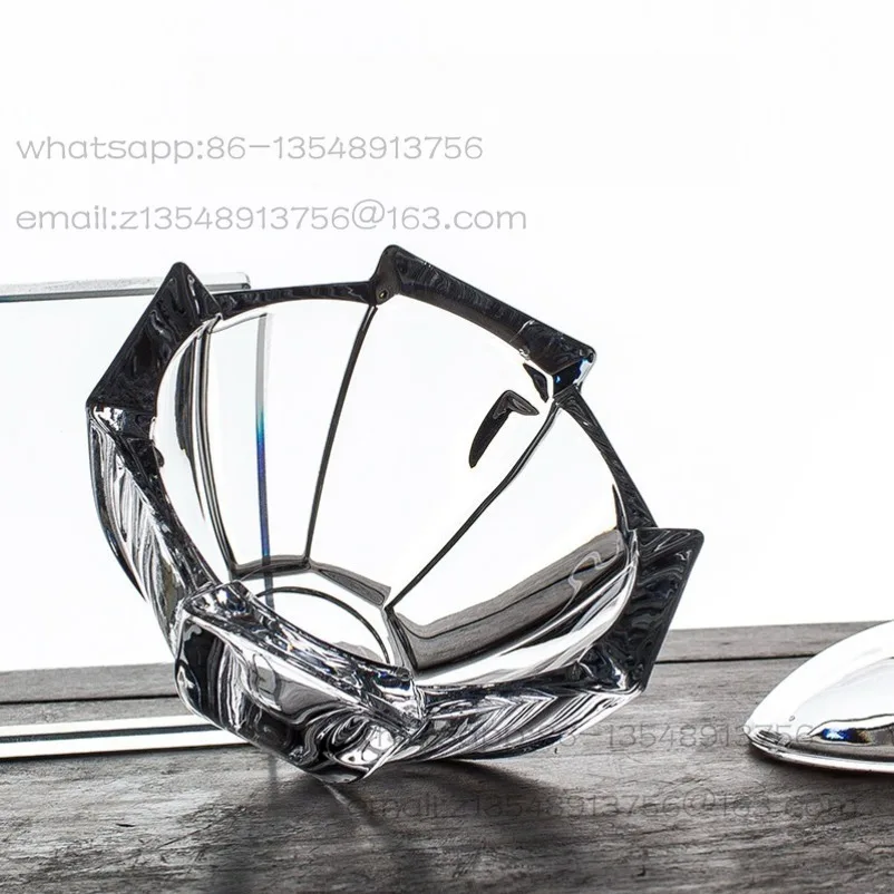 Nordic minimalist style crystal-textured glass with lid, sugar jar, fruit pot, snack bowl, dessert, ice cream bowl