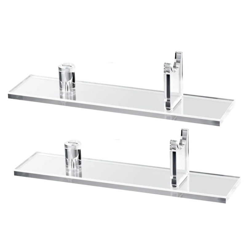 2Pcs Knife Display Stand Acrylic Knife Case Desktop Knife Display, Single Knife Holder for Home Decor (Clear Base)