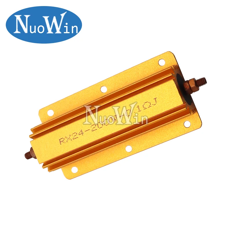 

1PC 200W RX24 Aluminum Power Metal Shell Case Wirewound Resistor 0.1 ~ 1K 0.15 0.2 0.5 1 2 4 6 8 10 20 100 150 200 300 400 ohm