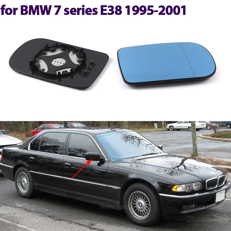 

Door Wing Rear View Rearview Mirror Glass Side Mirror Lens Heated Side Mirror Glass For BMW 7 series E38 1995-2001 Left or Right