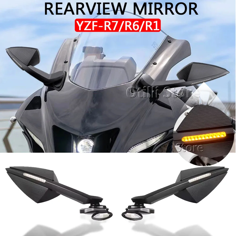 

Fit For YAMAHA YZF-R7 YZF R7 2021-2025 YZF-R6 2017-2020 YZF R6 R1 YZF-R1 2015-2019 Rotatable Rearview Mirror Turn Signal