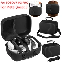 Estuche de transporte para gafas Meta Quest 3 VR, estuche de almacenamiento de gran capacidad para BOBOVR M3 PRO Elite, bolsa protectora con correa